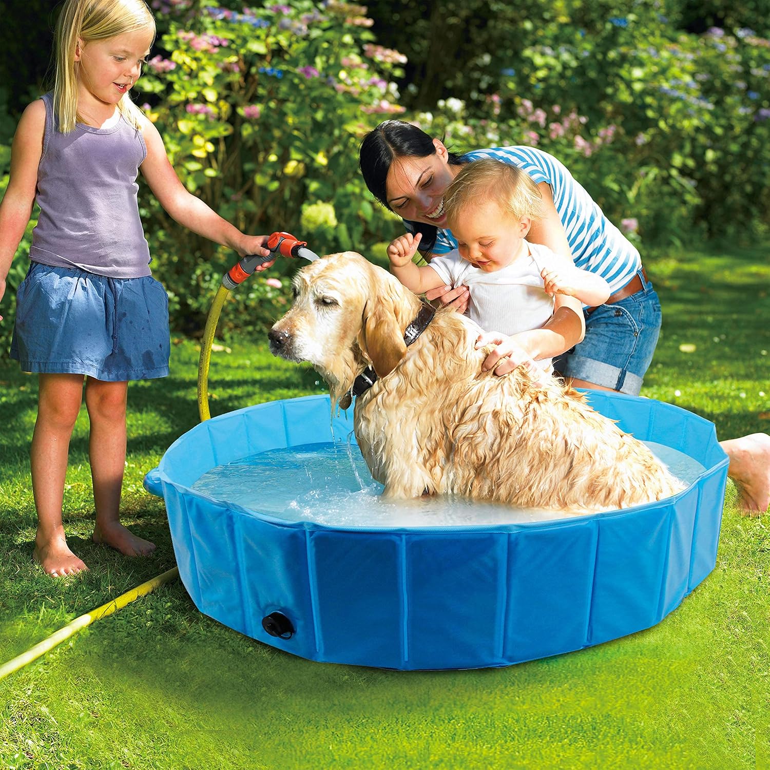 Bеѕt Dеаl Chеар 🛒 Large 63" x 12" Foldable Dog Bath Pool Dog Swimming Pool Pet Bathing Tub Pet Pool Bathing Tub for Dogs Cats