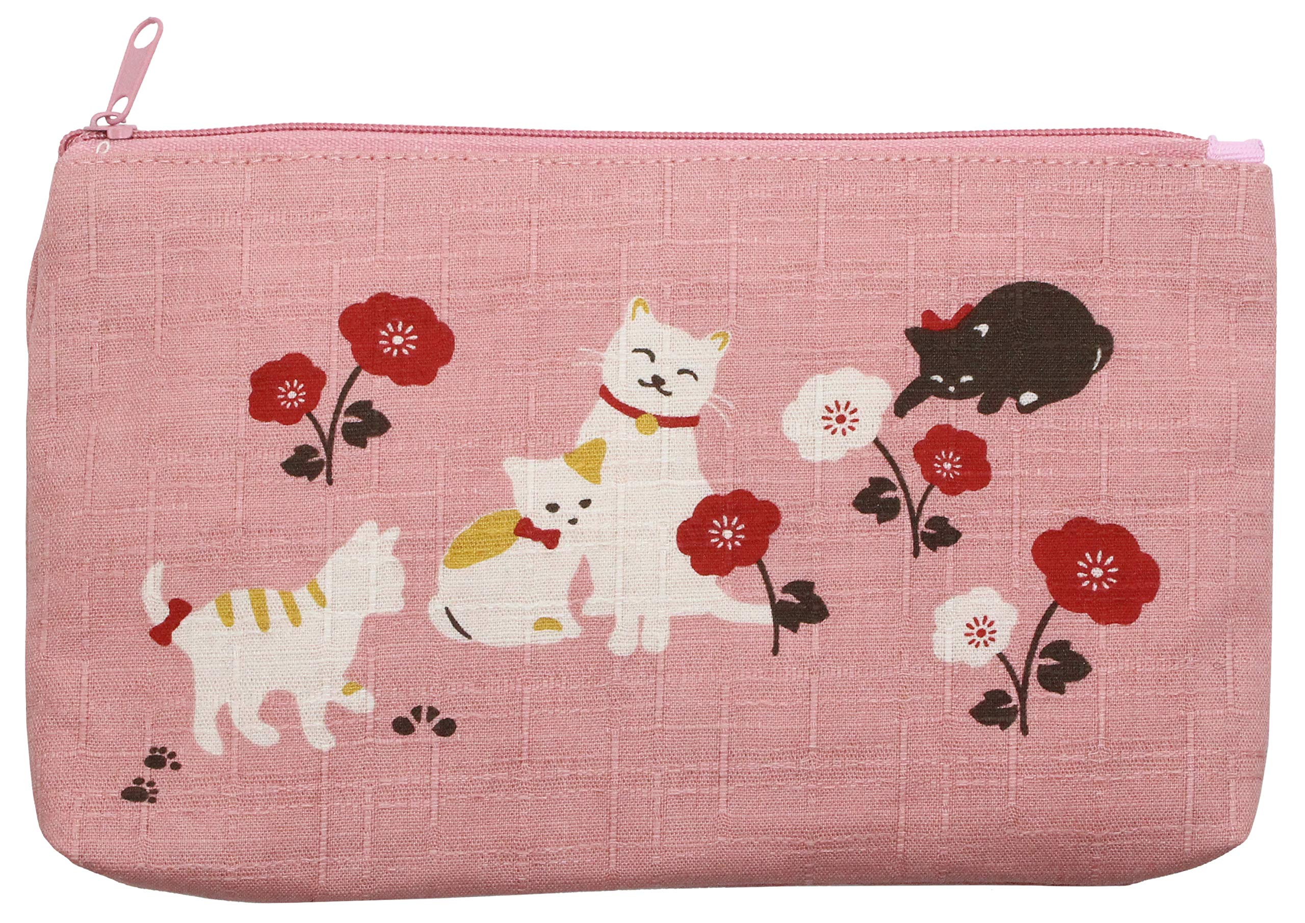 【ざらめ様】ねこちゃん　ポーチ2点♡ Flowering（フラワーリング） キャットチャリティ フラットポーチ