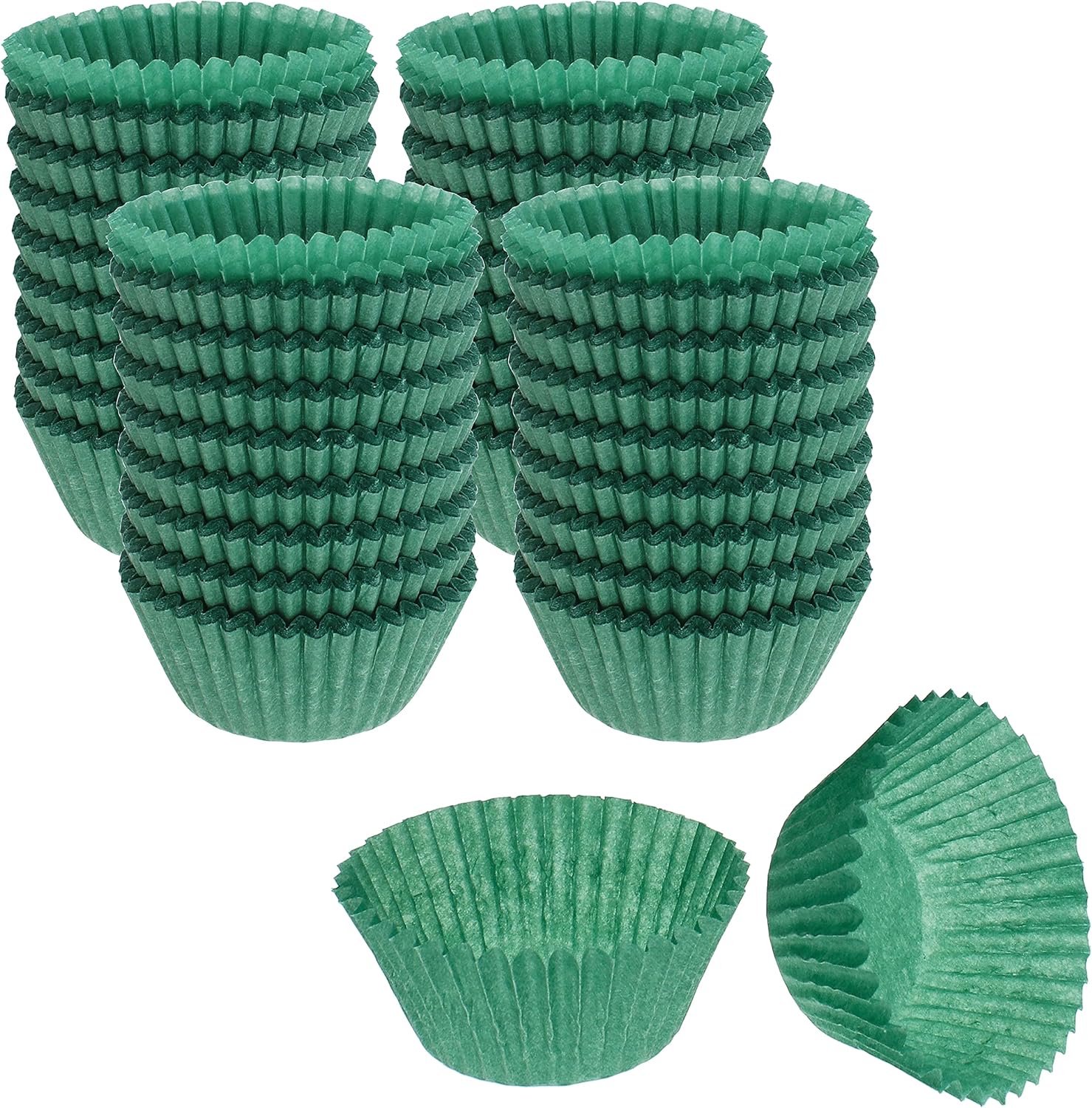 CybrTrayd No.5 Glassine Paper Approximately 2,500 Pieces – 1-1/4” Base, 3/4” Wall Candy Cups, White