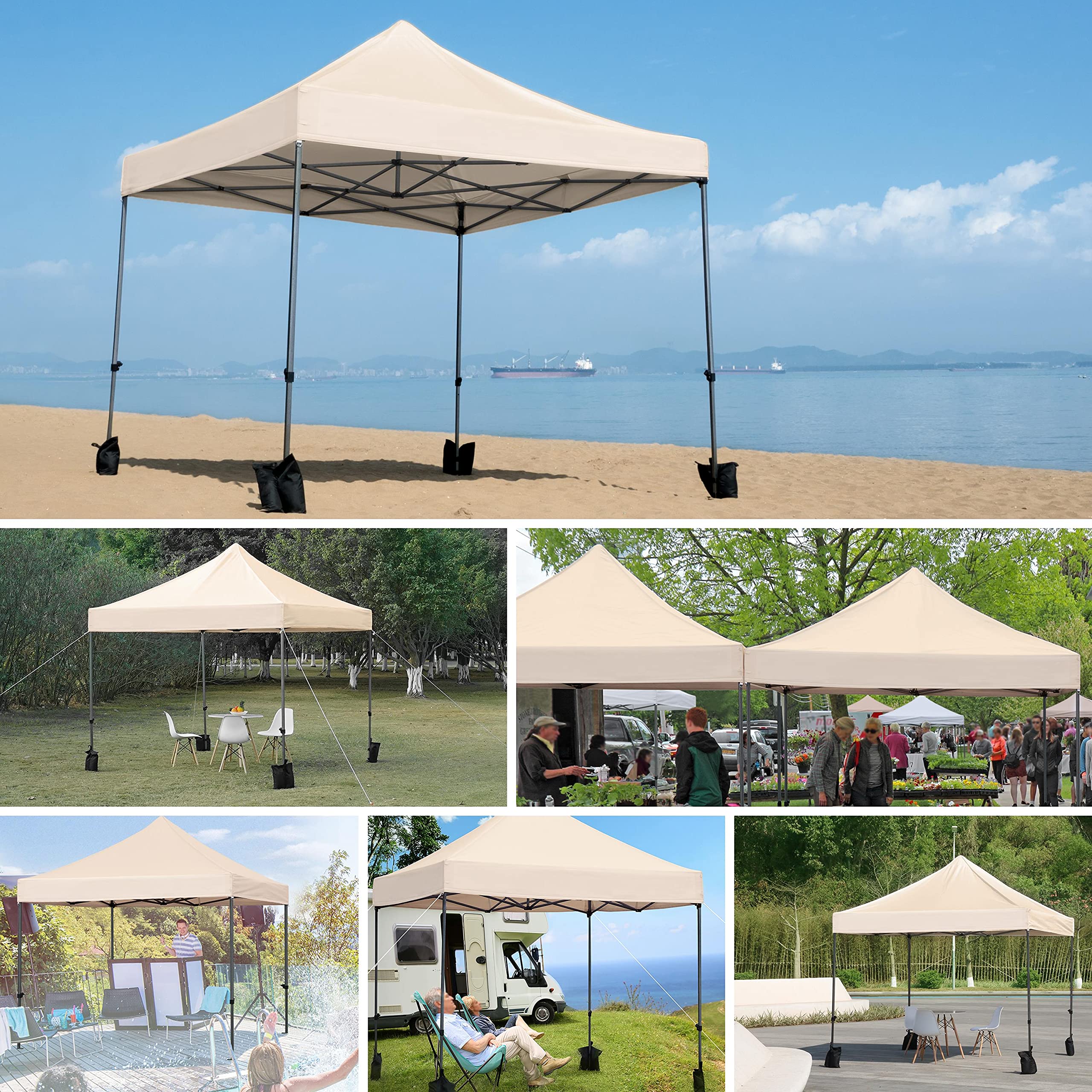 Yaheetech Pop Up Gazebo 3x3M Heavy Duty Gazebo Metal Frame Outdoor
