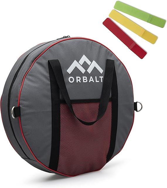 ORBALT Heavy Duty Cable Storage Bag - for Jump Leads, Electric Hook Ups, EV Charging Cables and Hoses - with 3 Reusable Hook and Loop Straps