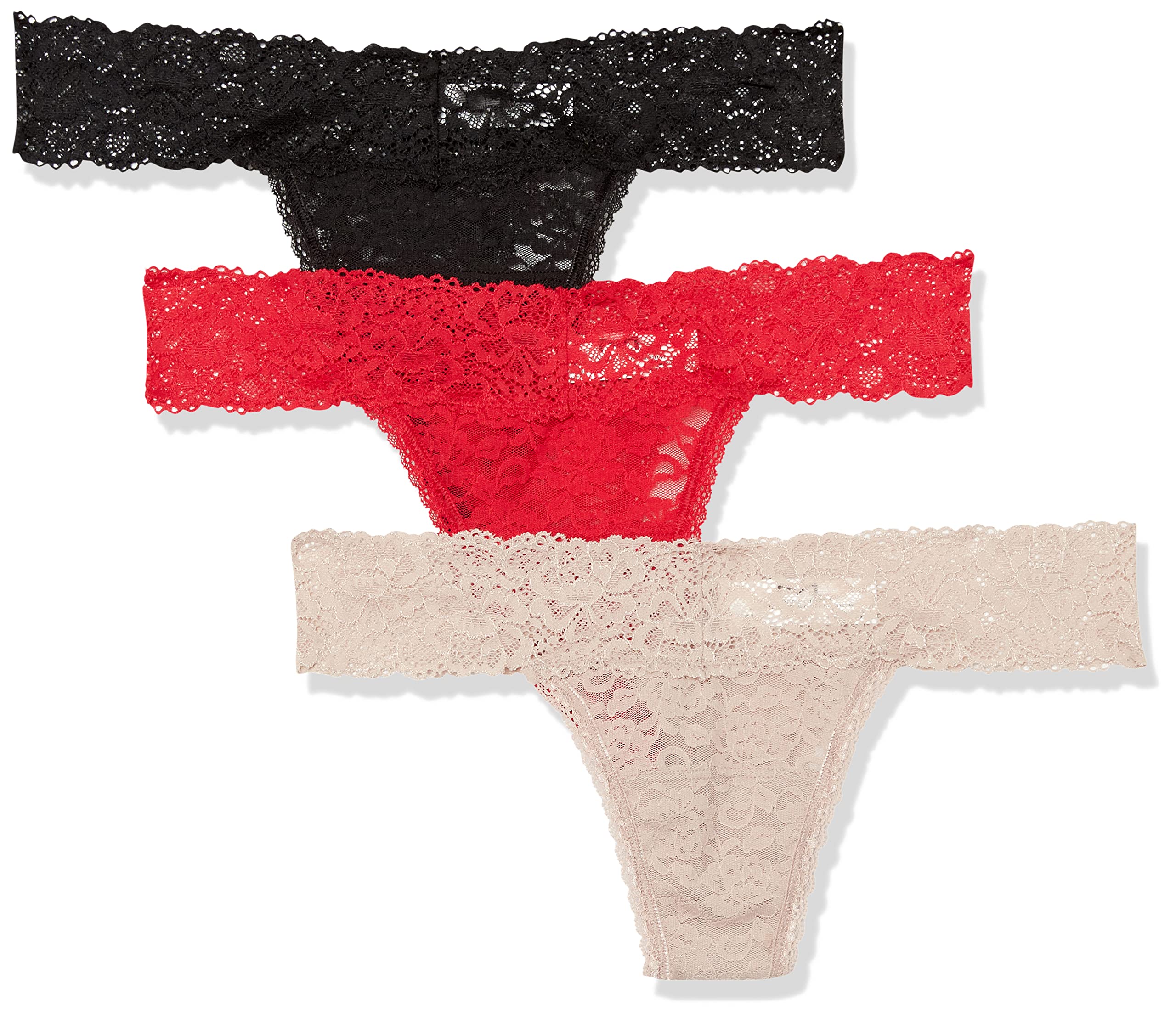 Maidenform Women's All Over Lace Thong 3 Pack