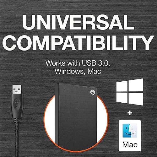 Miniatura 4 de Seagate Disco duro externo One Touch de 1 TB  Negro USB 3.0 para PC portátil y Mac, 1 año MylioCreate, 4 meses Adobe Creative Cloud Photography Plan
