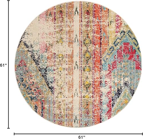 Miniatura 2 de Unique Loom Sedona Collection - Alfombra Yosemite (redonda, 5 pies 1 pulgada, multicolor)