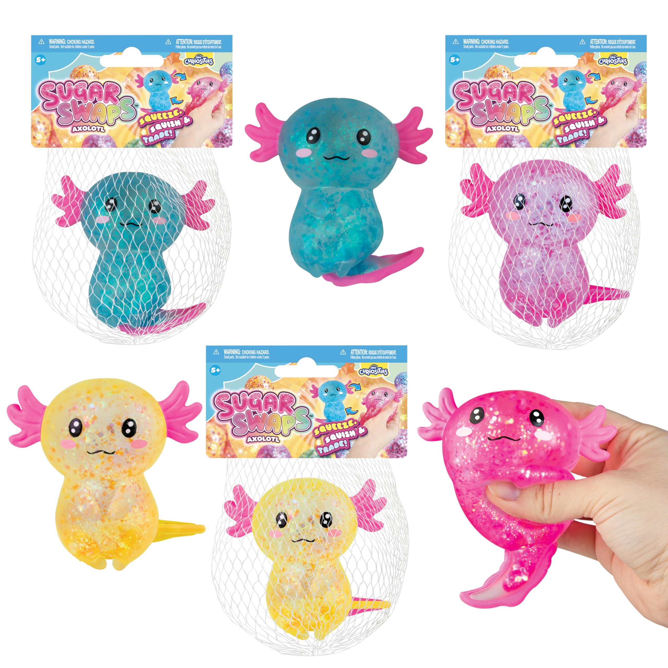 Amazon.com: ORB Sugar Swaps Sparklee Axolotl Squishy Toy Mega 3