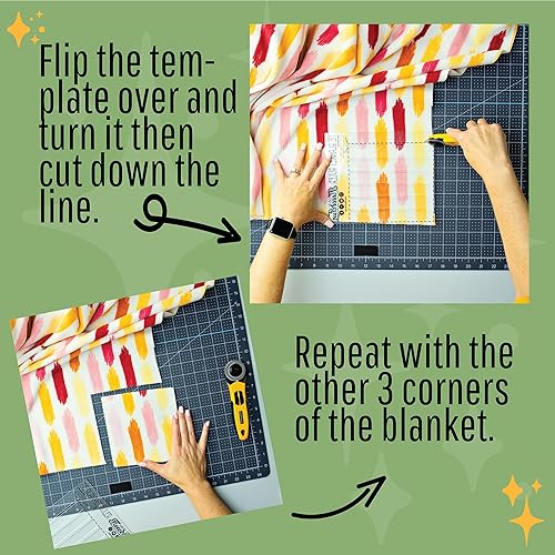 Miniatura 3 de Plantilla de regla de manta de lazo de forro polar para bricolaje sin coser mantas y hacer mantas