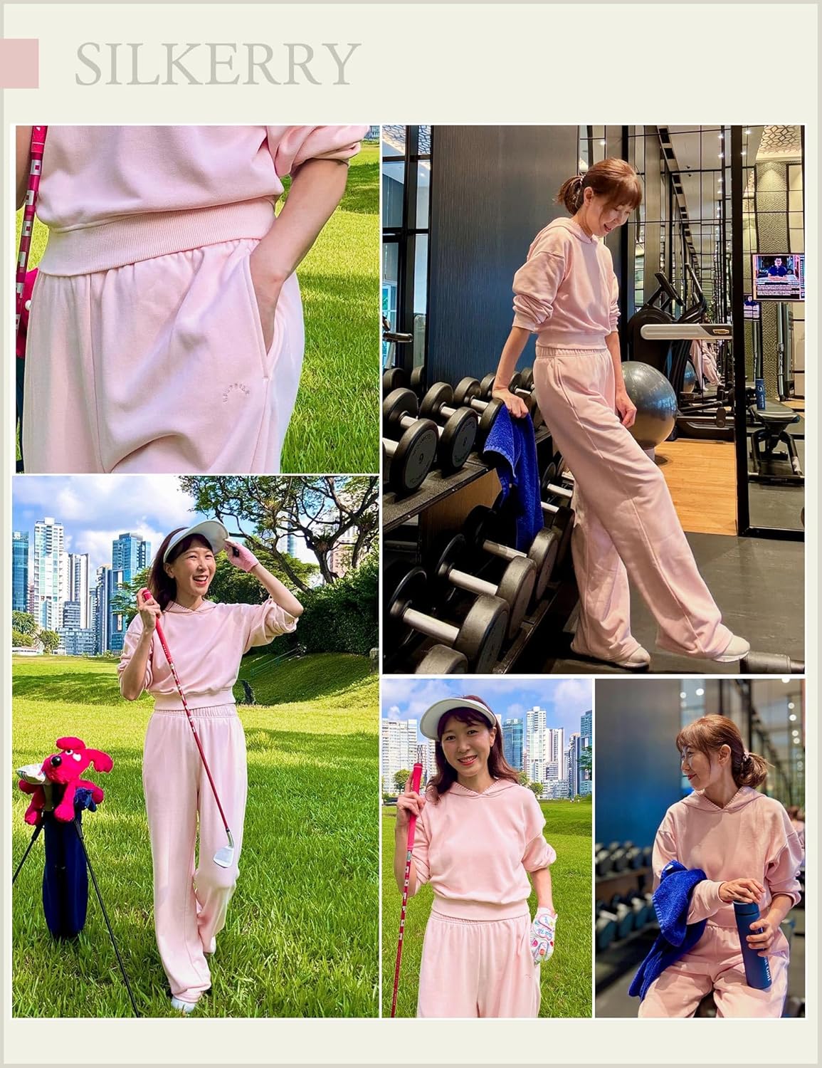 LilySilk Women Silk Terry Sweatpant Full Length Pants Ladies Trousers Elastic Waist Embroidery for Casual Sports - Image 7