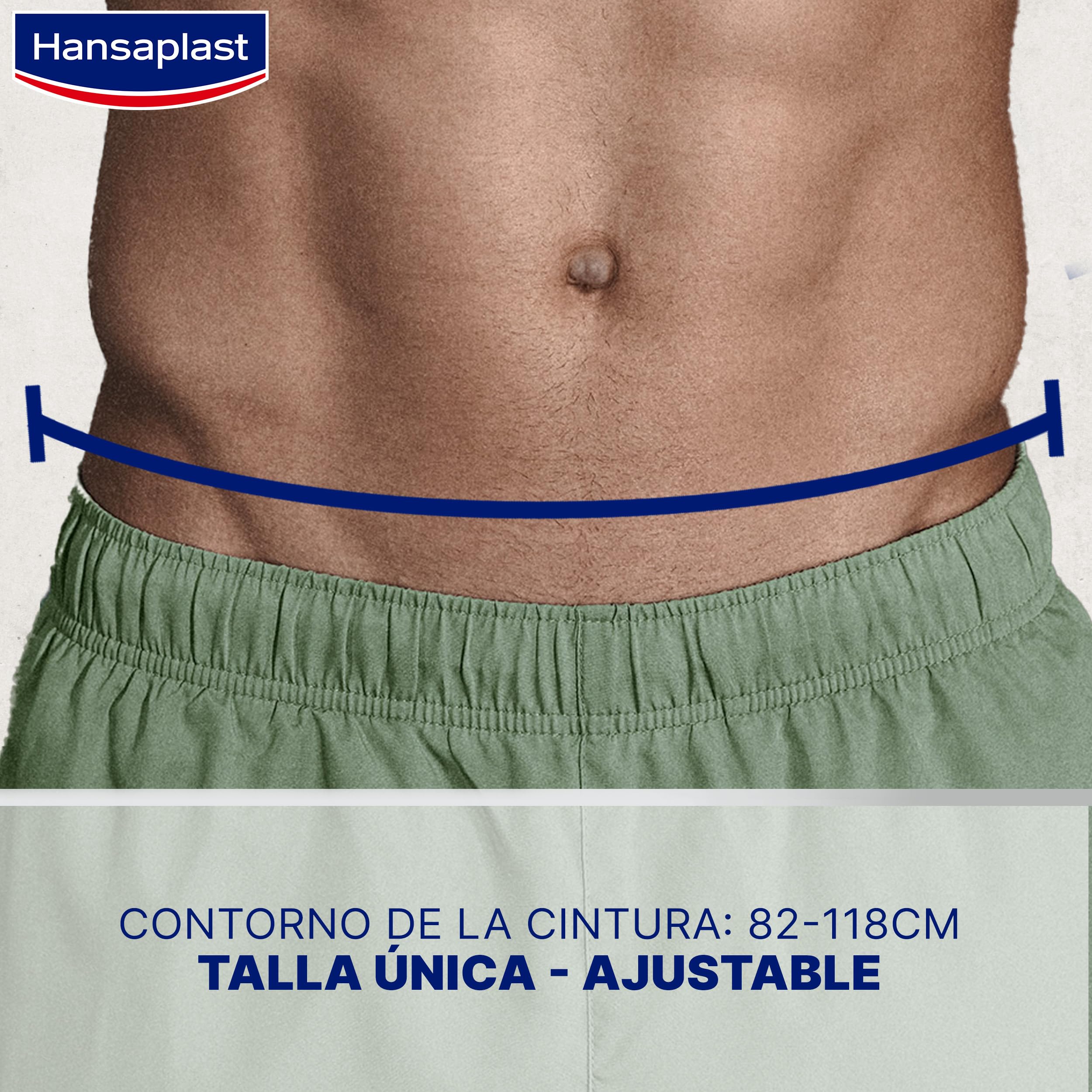 Hansaplast Soporte Protector de Espalda Ajustable, Apoyo y estabilidad, Faja negra para el alivio del dolor, Faja lumbar para sujeción adicional