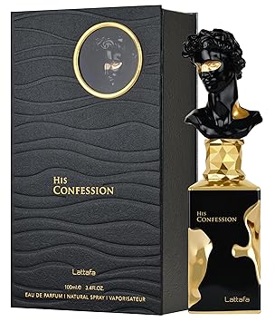 Lattafa His Confession for Men Eau de Parfum Spray, 3.4 Ounce / 100 Ml