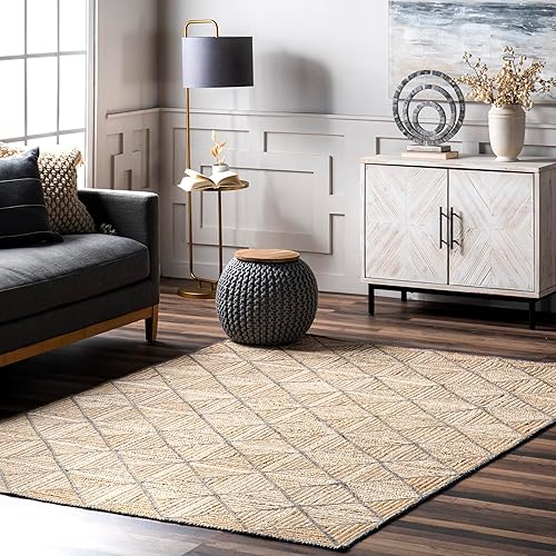 Rugs USA Marigold - Alfombra vintage con borlas, 8 x 10, marrón