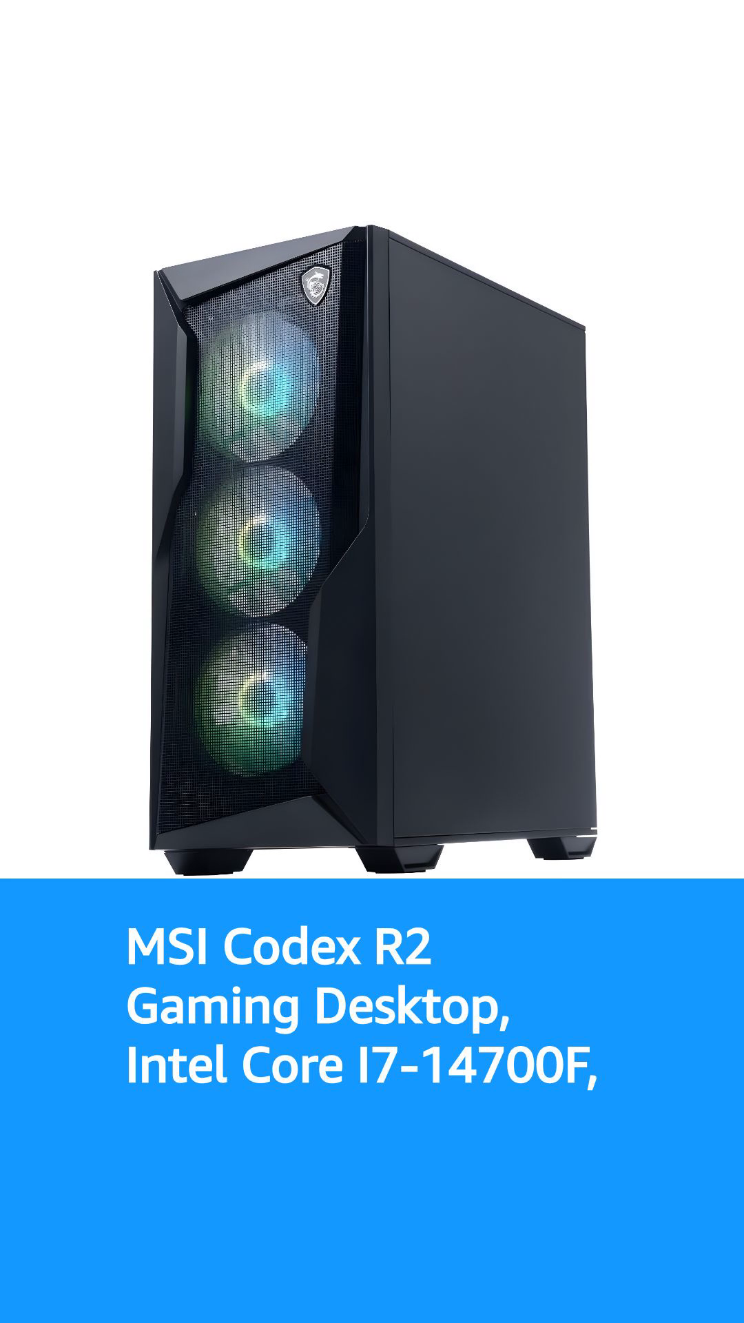MSI Codex R2 (Tower) Gaming Desktop, Intel Core i7-14700F, GeForce