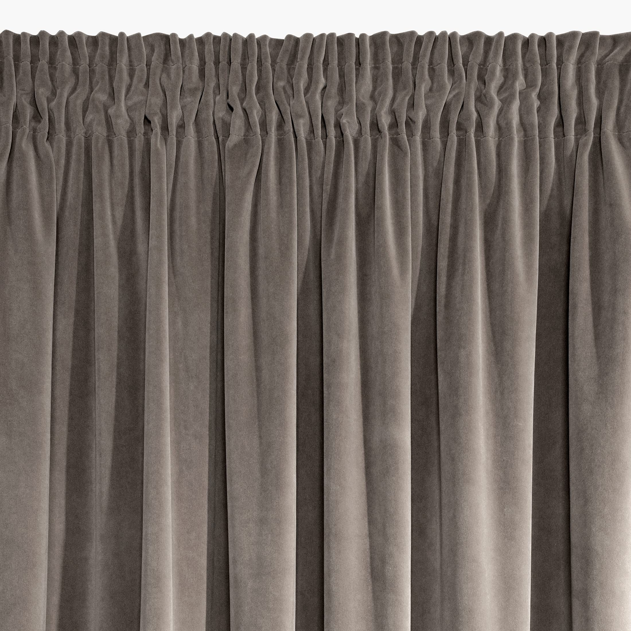 Eurofirany Kristi Rideau en Velours avec Galon Fronceur - 1 pc. Rideau Thermique, Rideau Occultant pour Chambre à Coucher, Salon, Salle à Manger, Densité 330g/m², 140x270 cm, Marron Foncé