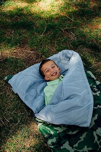 Miniatura 10 de Pacific Play Tents 23335 - Juego de tienda de campaña con cúpula de camuflaje verde para niños con saco de dormir y silla