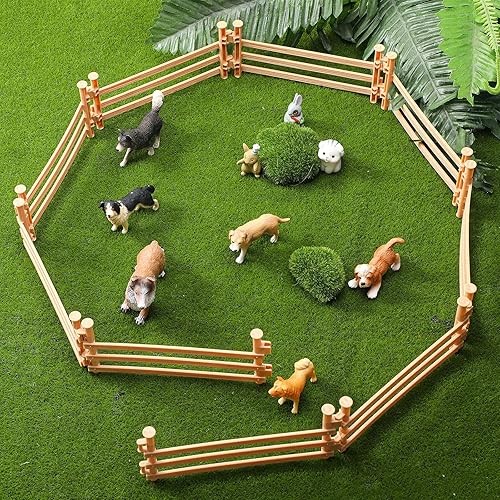 Miniatura 6 de Juego de 40 piezas de accesorios de valla de corral de caballo, juguete de valla de plástico para granja, granero, Paddock, caballo, estable,