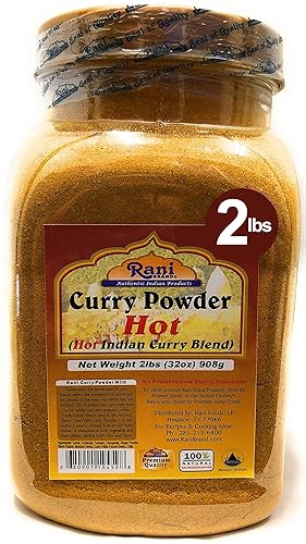 Miniatura 1 de Rani Curry en polvo caliente (mezcla india auténtica de 11 especias) 32 onzas (2 libras) tarro de PET de 32.03 oz  Todo natural  Sin sal  Vegano