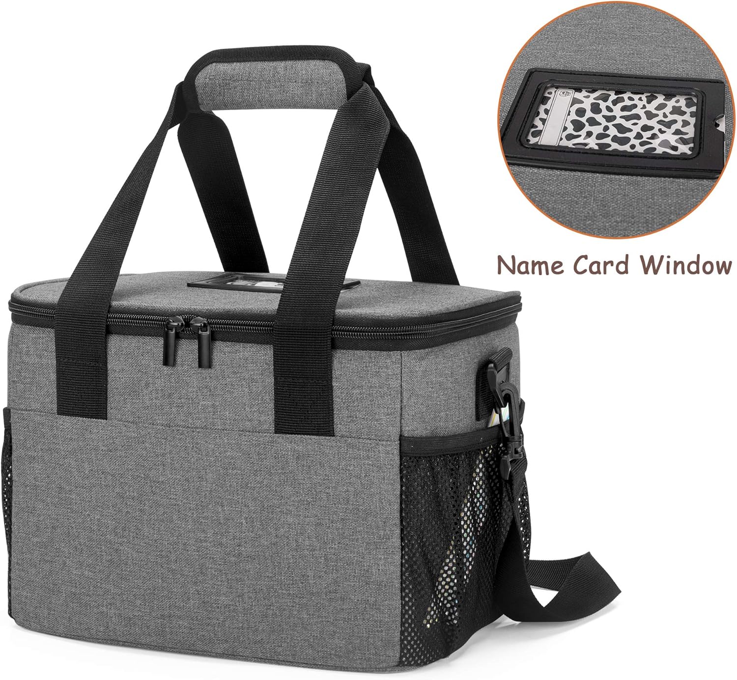 Trunab Reusable 6 Cups Drink Carrier for Delivery Insulated Drink Caddy with Handle and Shoulder Strap, Adjustable Dividers, Beverages Carrier Tote Bag, for Daily Life Takeout, Outdoors, Travel - Image 4