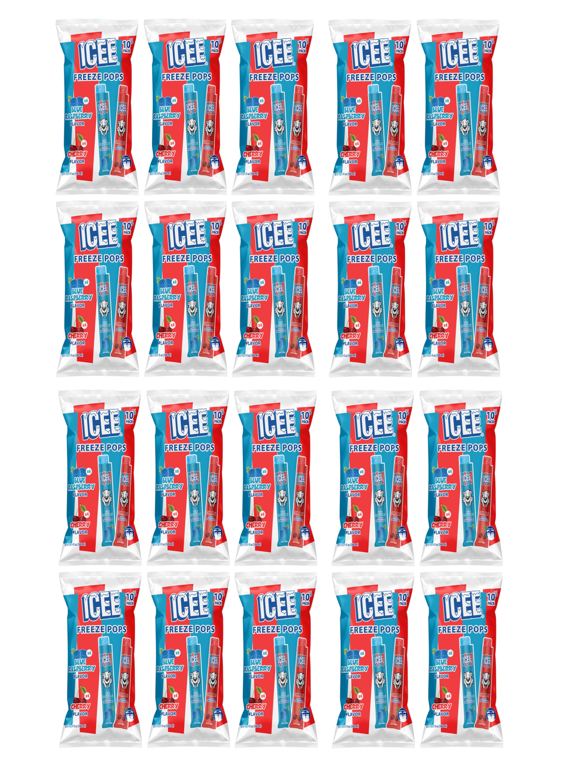 Amazon.com: ICEE Freeze Pops, Blue Raspberry & Cherry Flavor