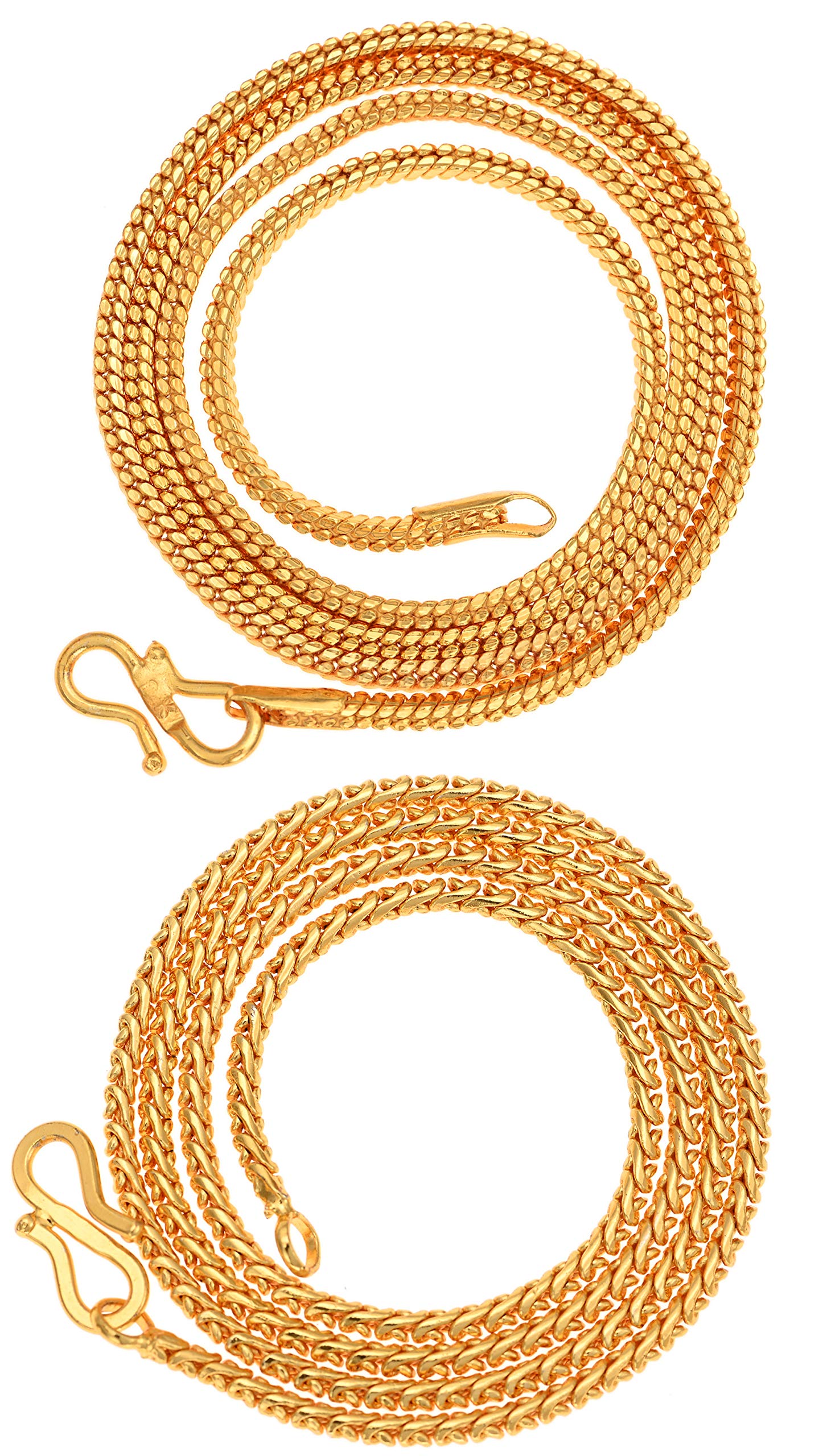 AanyaCentric 1 Gram Gold Jewellery Chains For Men Chain Boys Accessories Women Antique Fashion Jewelry Girls Necklace (B088C2N2XW) Amazon Price History, Amazon Price Tracker