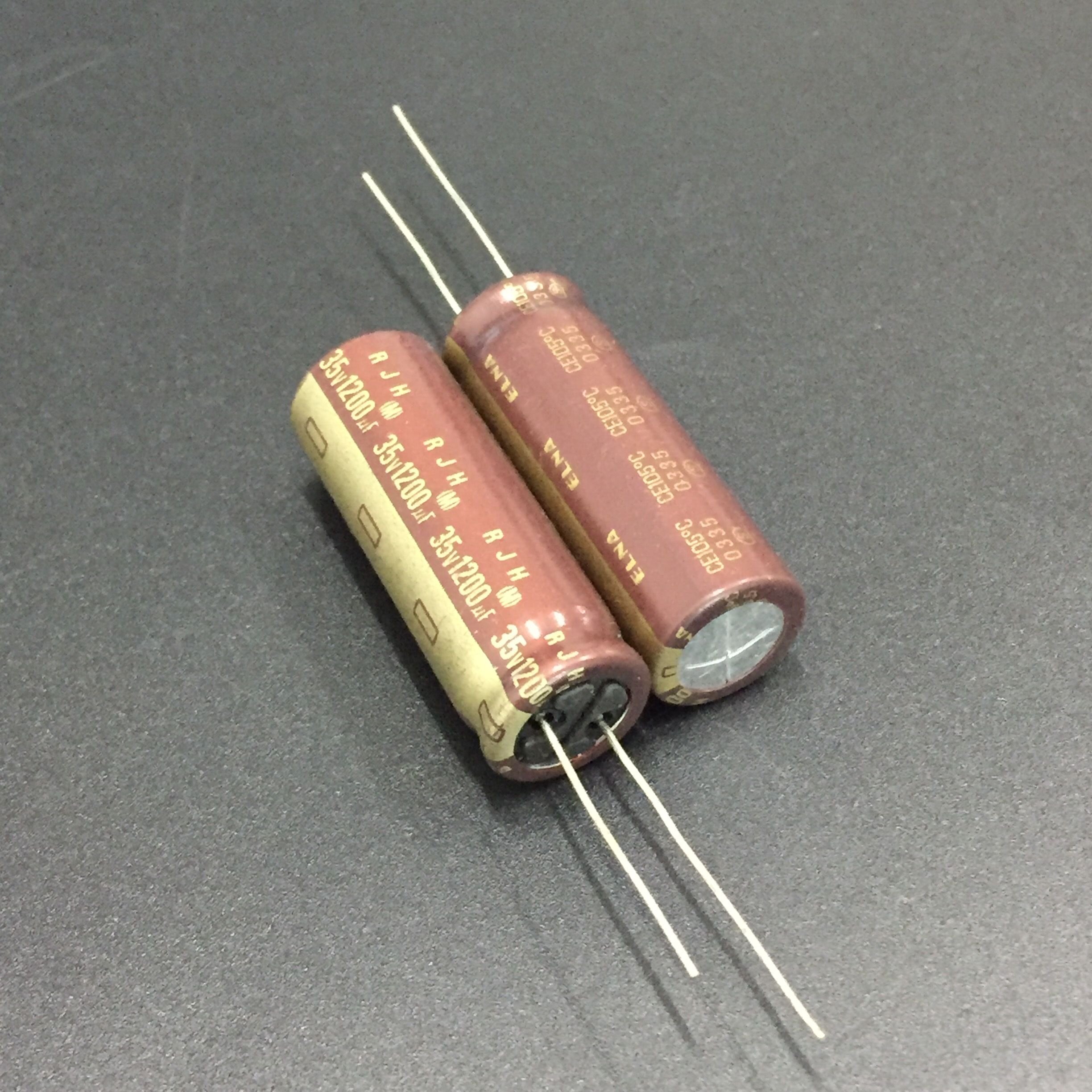 5 Stück 35V 1200uF 35V1200uF RJH 12,5x35 Audiokondensator mit niedriger Impedanz Braun Kondensator Bastelmaterial