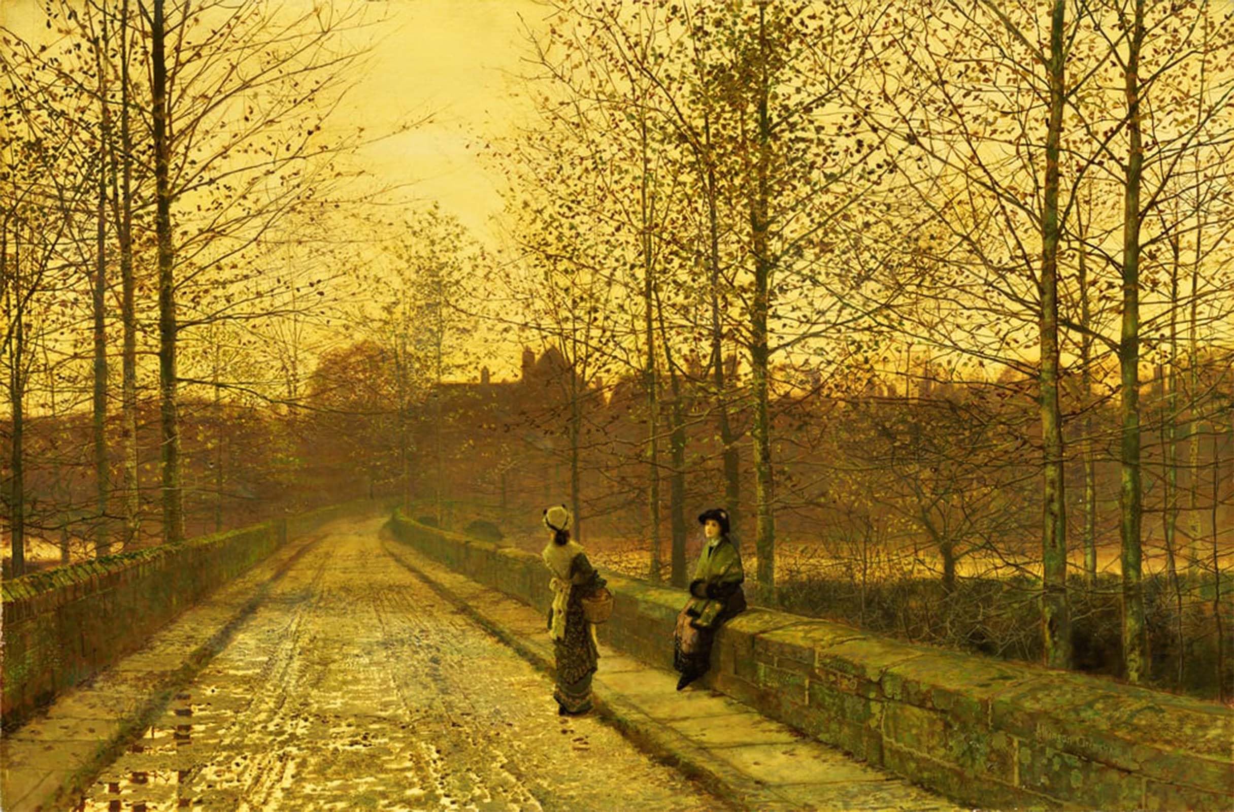 POSTERIIk Famous Modern Artwork Art Mural in the Golden Gloaming Oil Paintings Pictures for Home Decor 60x90cm