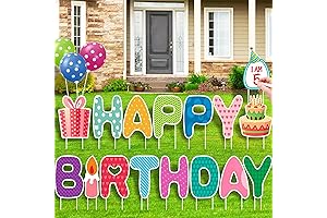 16Pcs Happy Birthday Yard Signs 24 Inch Large Letters