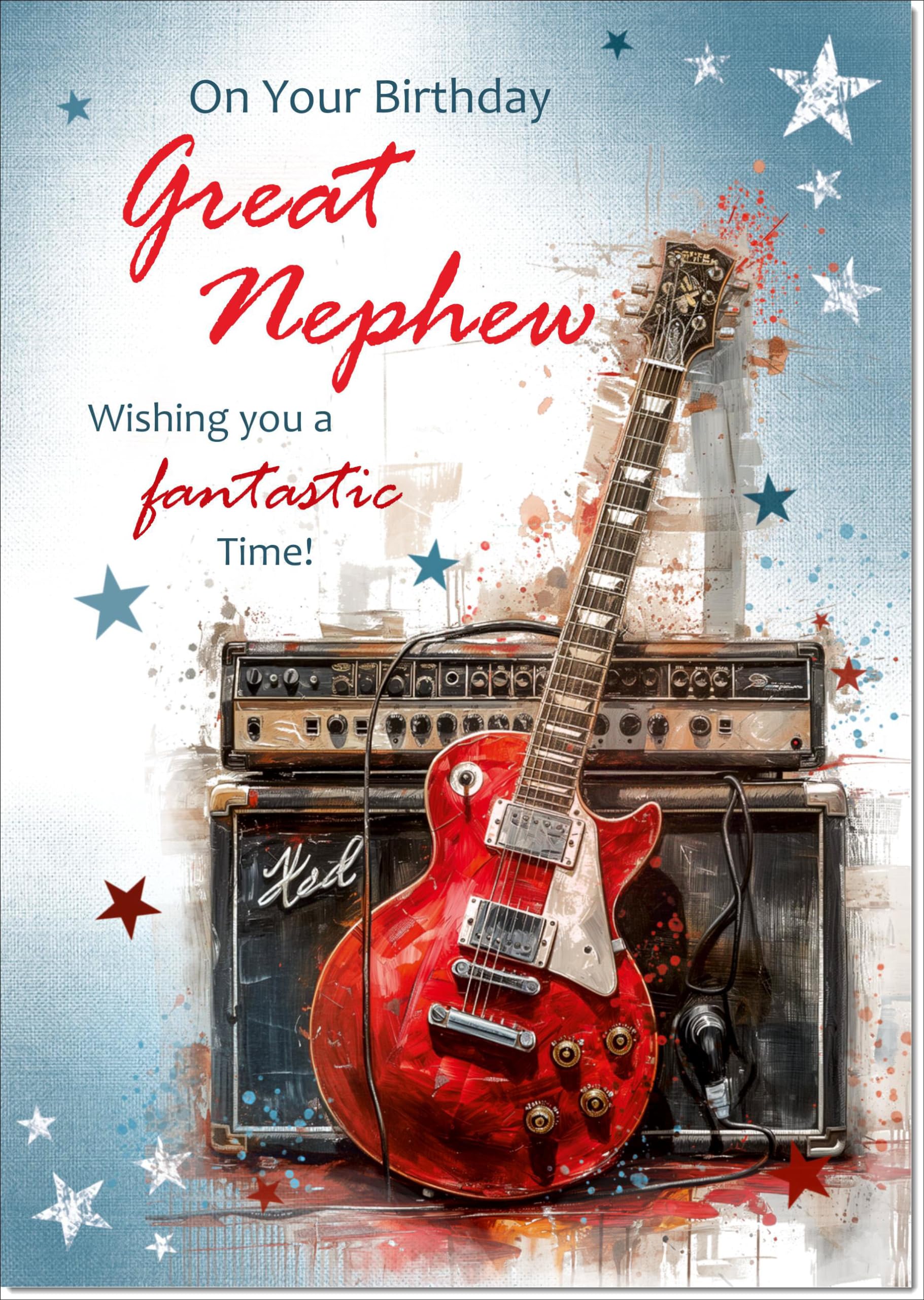 doodlecards Great Nephew Birthday Card Guitar Large A4 Size with Plain Envelope — image 1