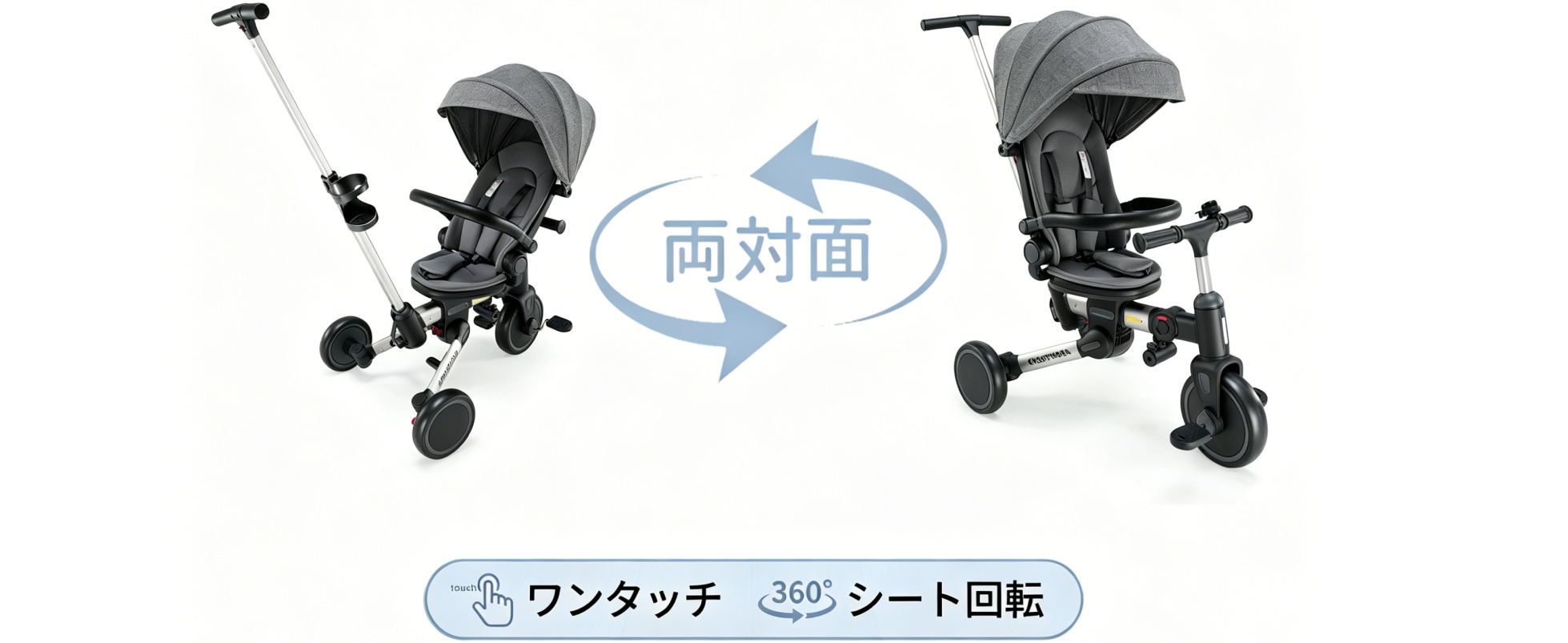 Amazon.co.jp: 三輪車 手押し棒付き 7in1多機能 6 ヶ月～6 歳の子供用