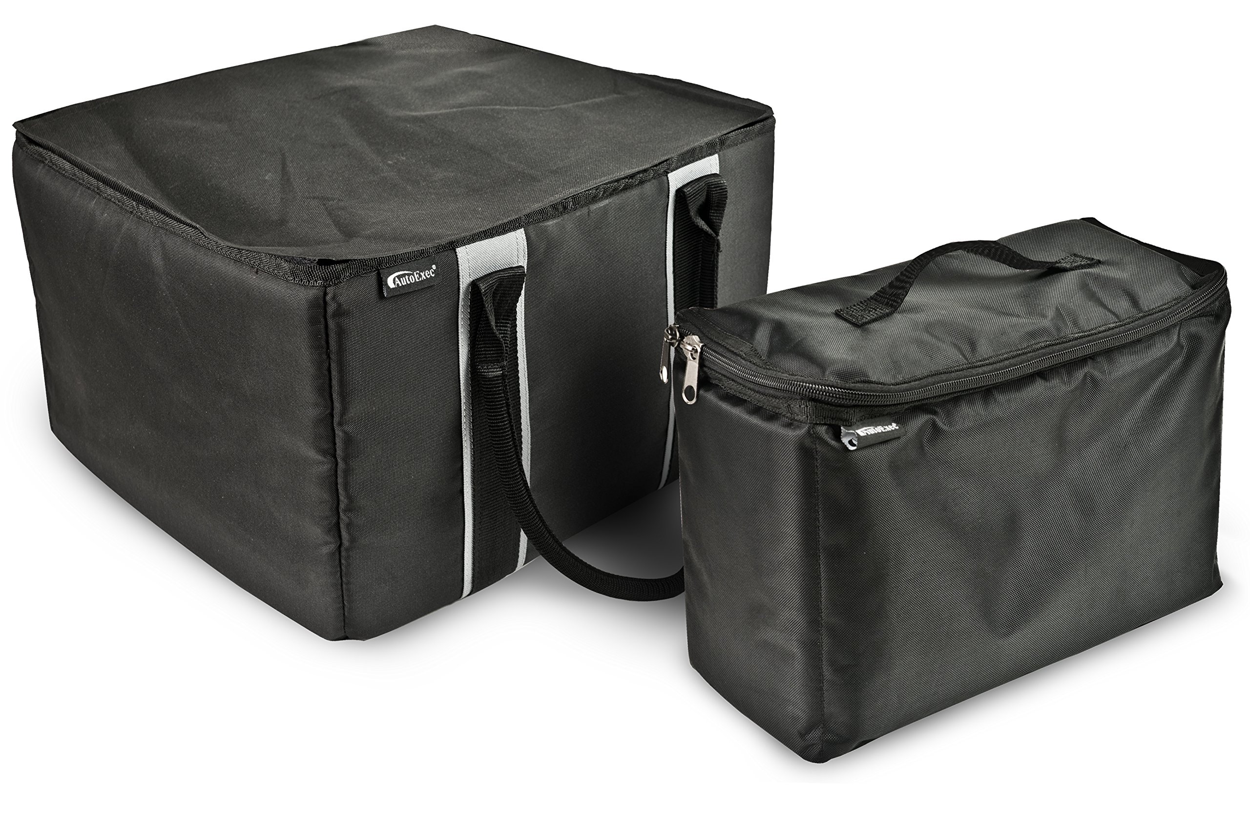 AUTOEXECAUE14007 File Tote Organizer Black with Cooler Bag