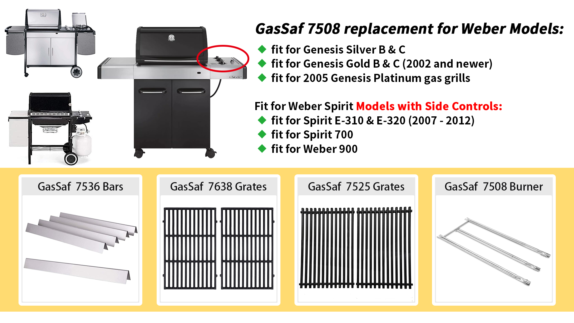 Cooking Grates - Genesis 1000-3000/Gold/Silver & Spirit SP-320/most E-310/ 320 | Care | Gas Grill Replacement Parts | Grills | US
