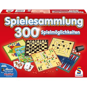 Schmidt 49195 Game Collection with 300 Game Options Red