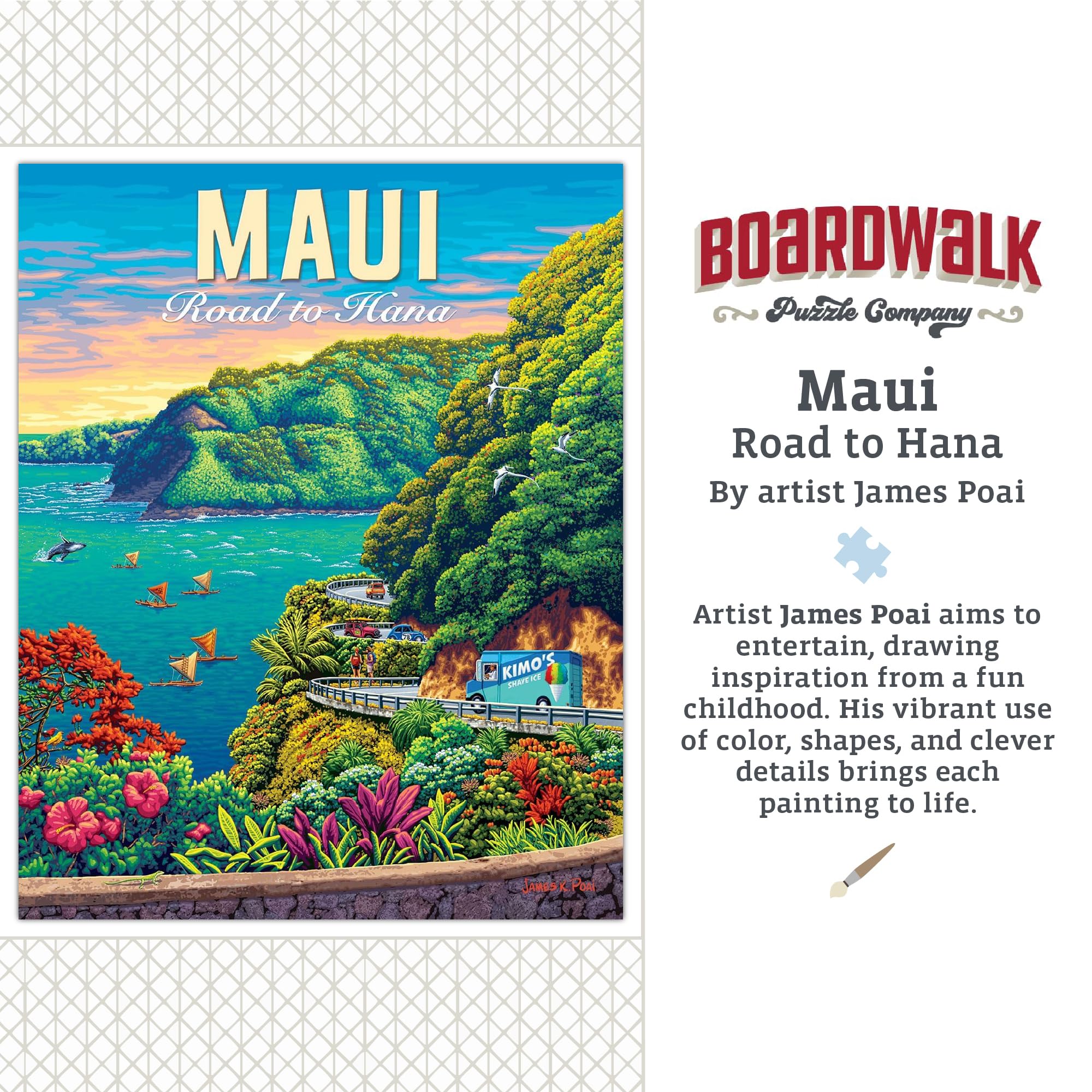 Amazon.com: Boardwalk Puzzles Maui Road to Hana 500 Piece Jigsaw