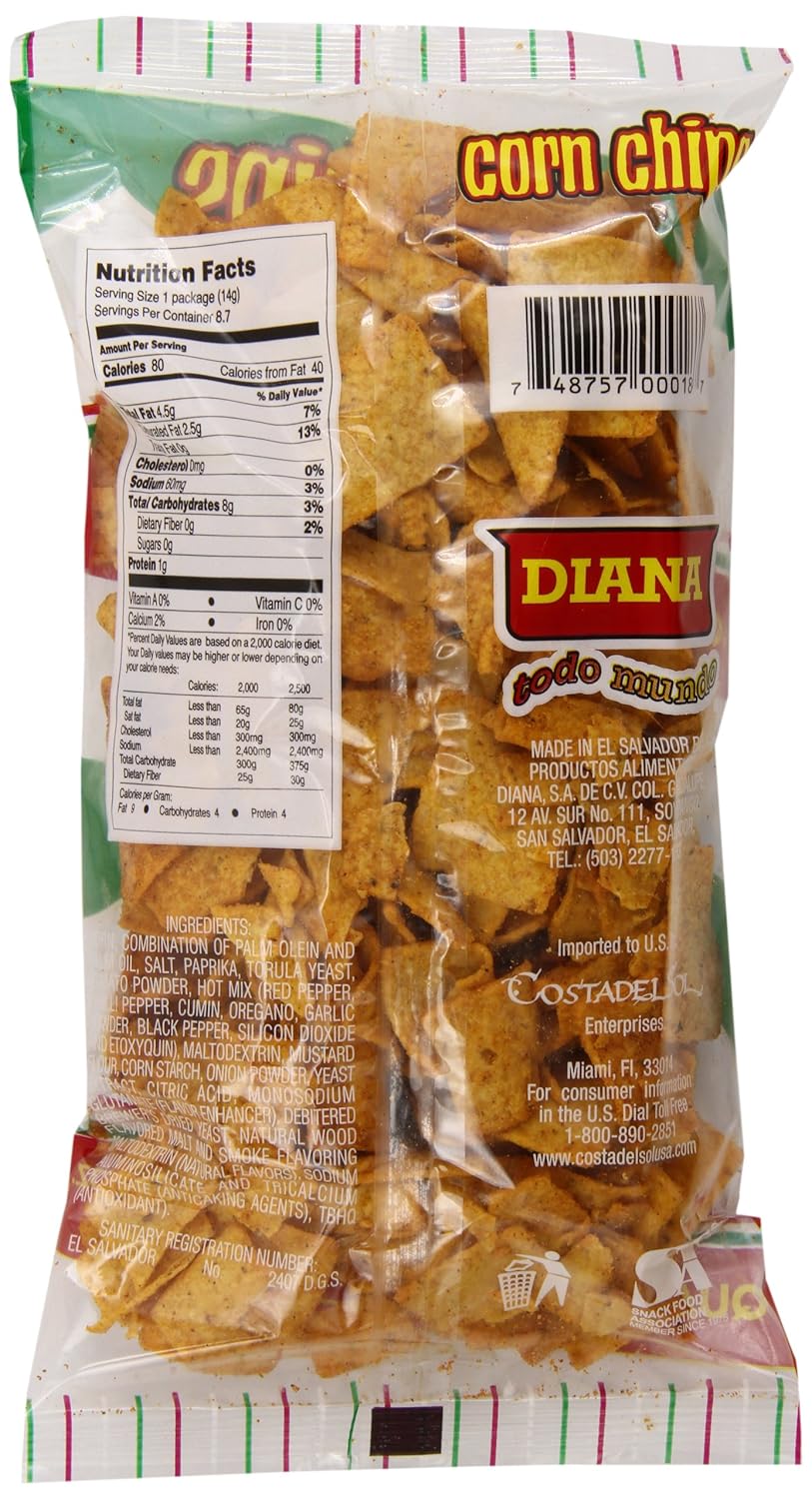 Diana Hot Corn Chips, Small, 4.30 Ounce (Pack of 24)