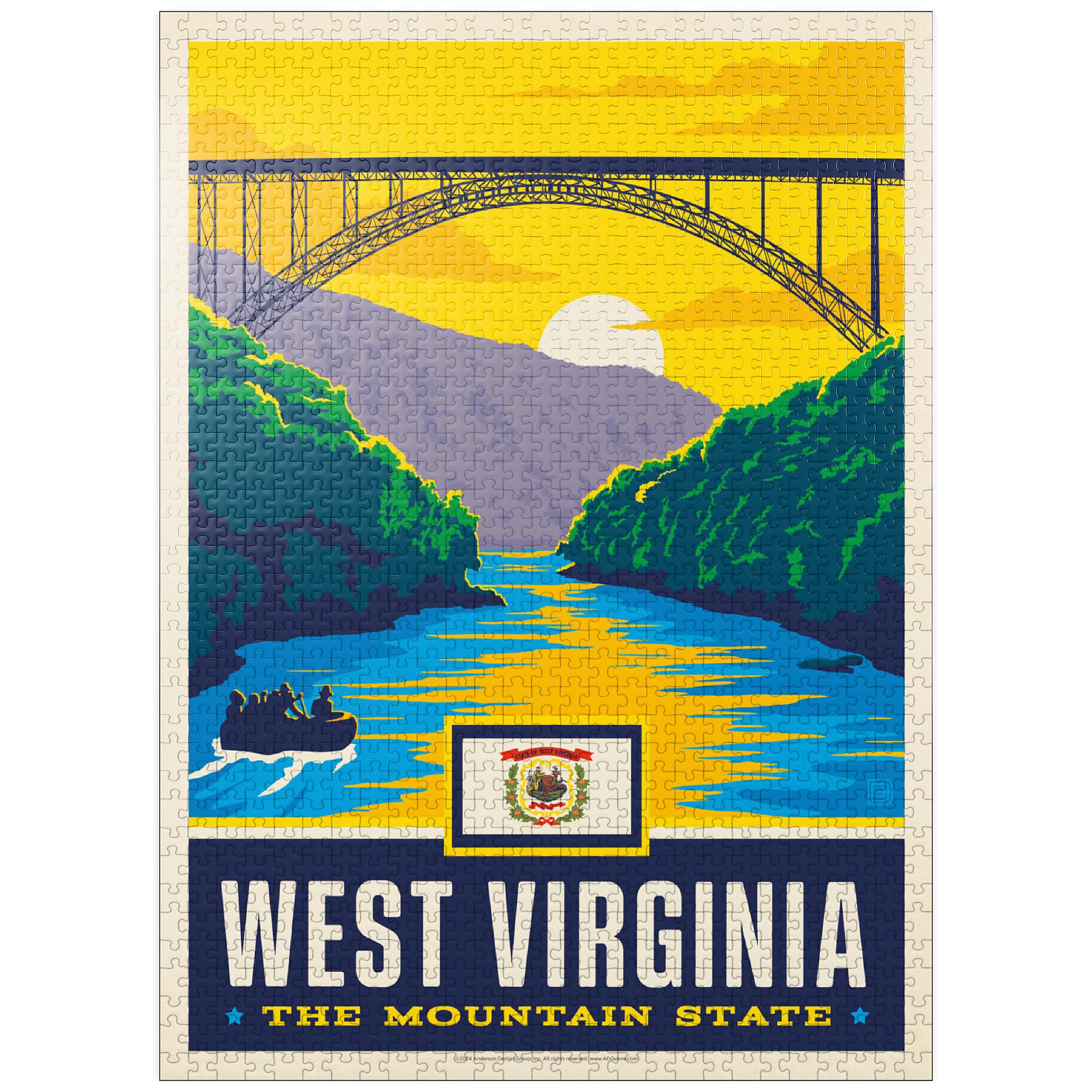 MyPuzzle West Virginia: The Mountain State - Premium 1000 Piece Jigsaw Puzzle for Adults