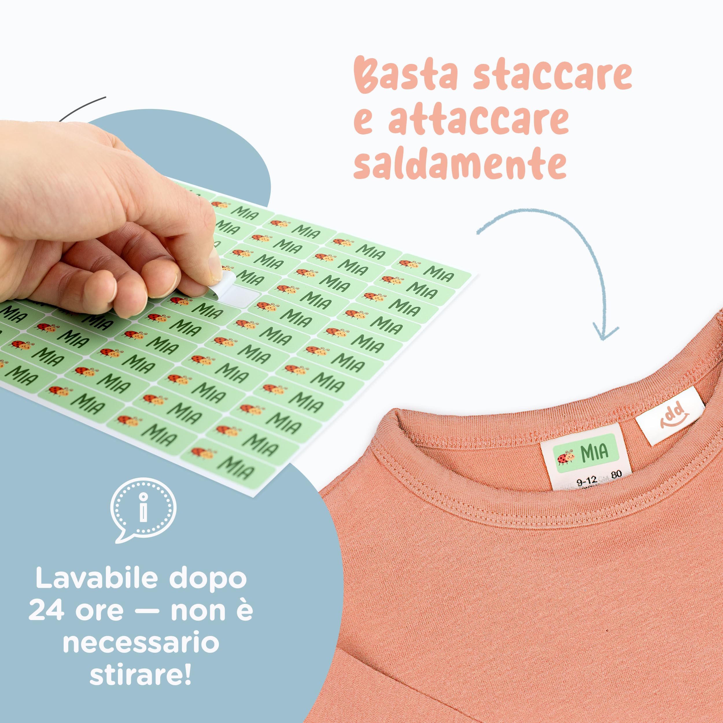 120 Etichette Adesive Personalizzate Per Bambini - Sticker Nome Per Asilo E Scuola