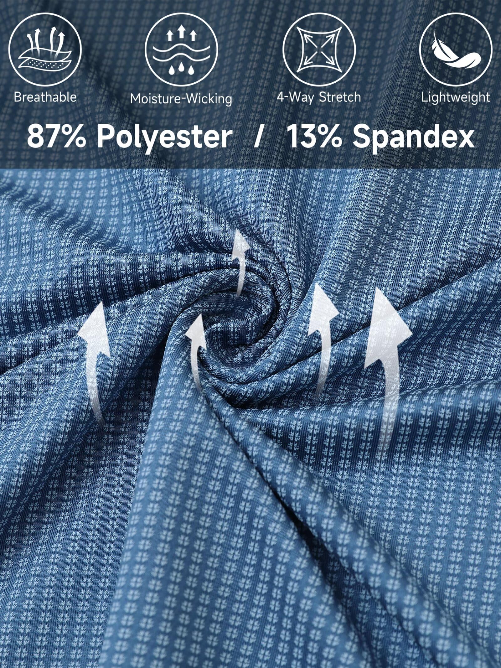 Rouen Herren-Golf-Shirt, kurzärmelig, trockene Passform, Jacquard-Performance, Feuchtigkeitstransport, lässig, mit Taschenkragen, Poloshirts für Herren