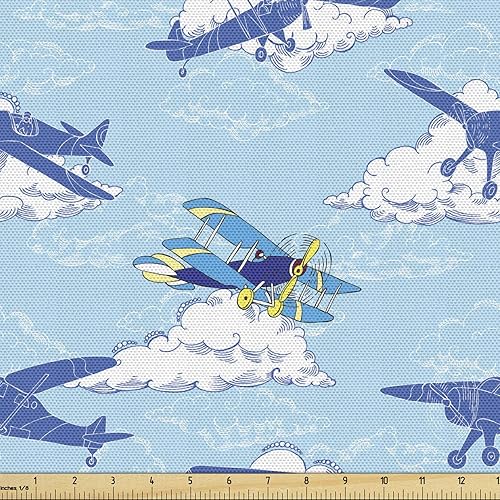 Miniatura 171 de Ambesonne The Yard - Tela de hibisco de flores tropicales en tonos de la vida real, tela decorativa para tapicería, cestas de almacenamiento