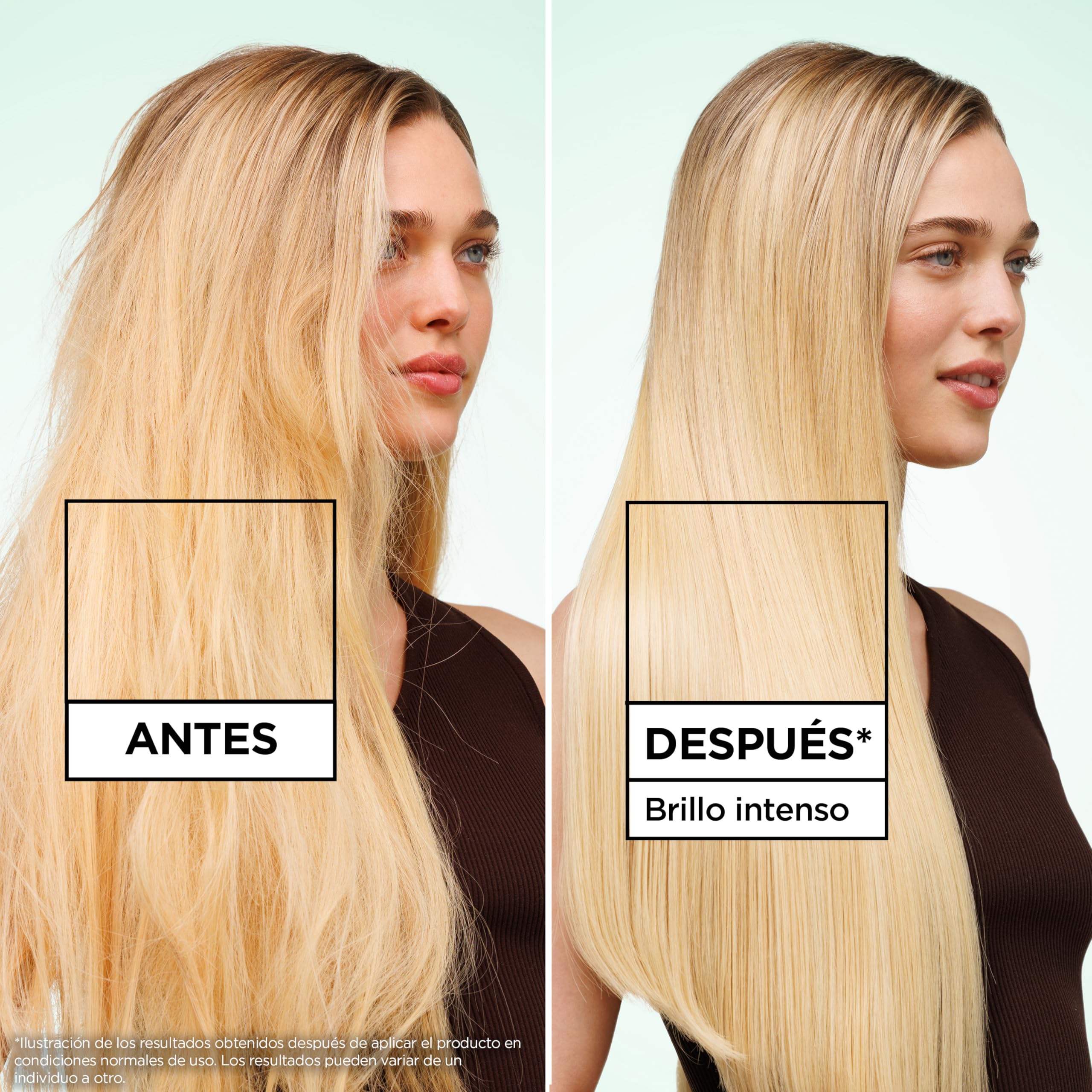 2 x Garnier Fructis Liso Diamante Spray de Brillo y Suavidad, 100H de Brillo Intenso*, Liso sin Frizz. Con complejo alisador de keratina vegetal y aceite de argán. Aprobado por Cruelty 150ml
