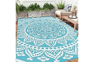 Bsmathom 6x9 Outdoor Plastic Straw Rug-Waterproof Pool Deck Mat for Patio, Camping,...