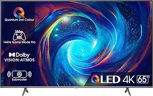 Hisense 65" QLED 4K 2023 65E77KQ PRO, Smart TV VIDAA U7, Dolby...