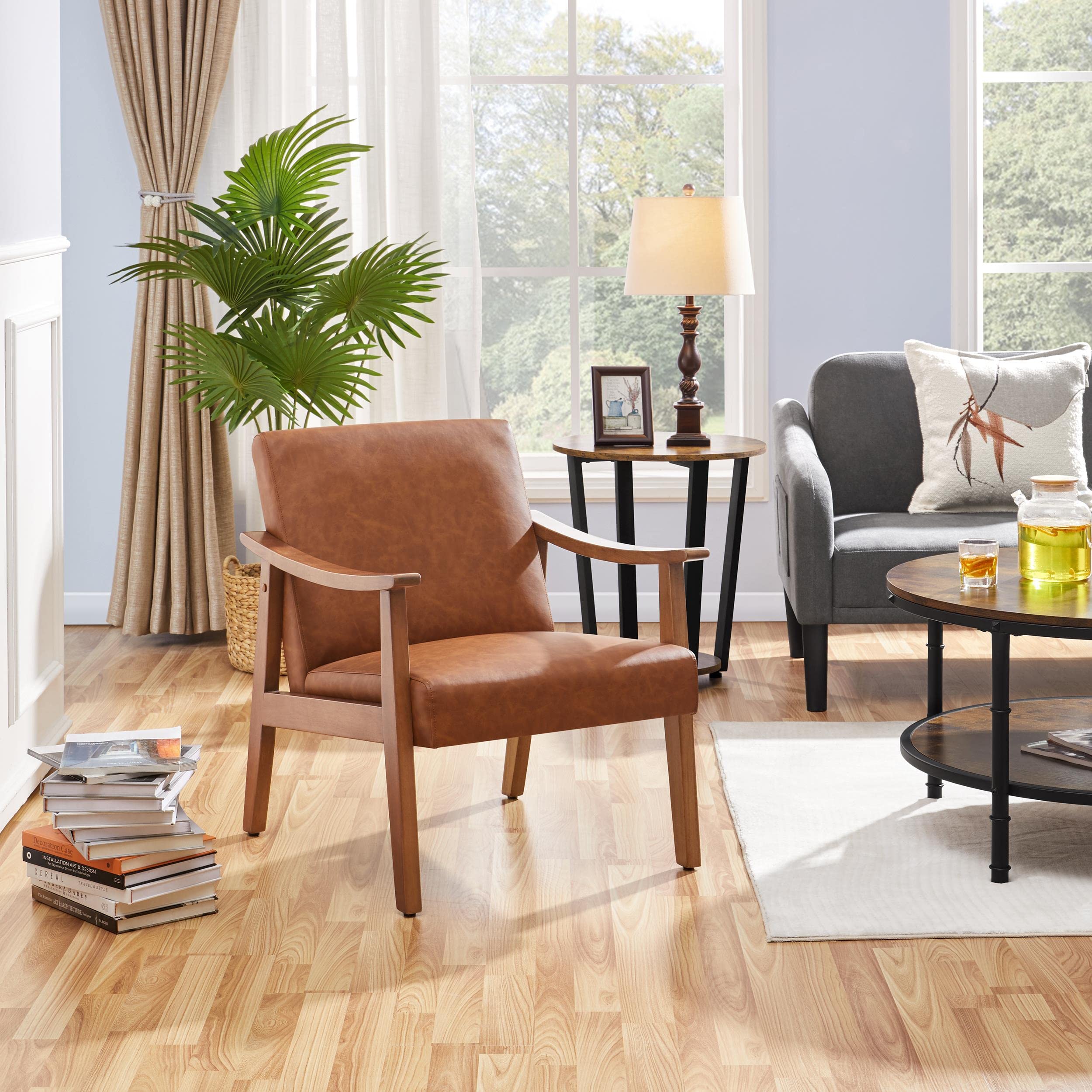 Yaheetech Relax Chair Retro Lounge Chair Upholstered