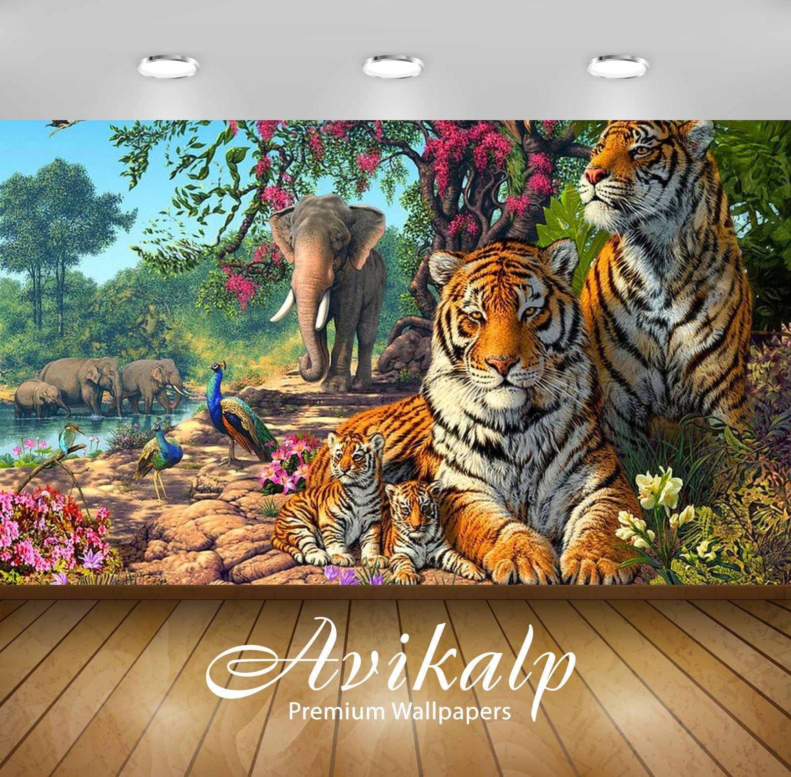 Avikalp Beautiful Scenery Full HD 3D Wallpapers (Vinyl,(121cm x 91cm), Multicolour)