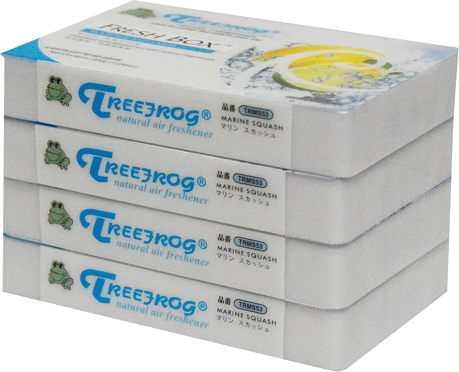 Marine Squash Scent 4 Pack, Treefrog Natural Air Freshener Fresh Box (AKA Xtreme Fresh)