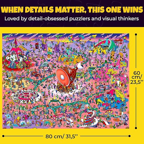 Miniatura 3 de QUOKKA QUOKKA - Rompecabezas de 1000 piezas para adultos, juego de 3 rompecabezas para hombres y mujeres, Alicia en el país de las maravillas,