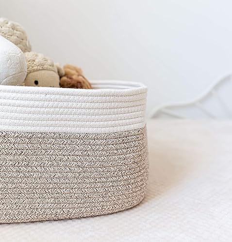 Miniatura 181 de OrganiHaus - Juego de 3 canastas con diseño de arcoíris para almacenamiento, canastas tejidas para organización, decoración pastel, guardar