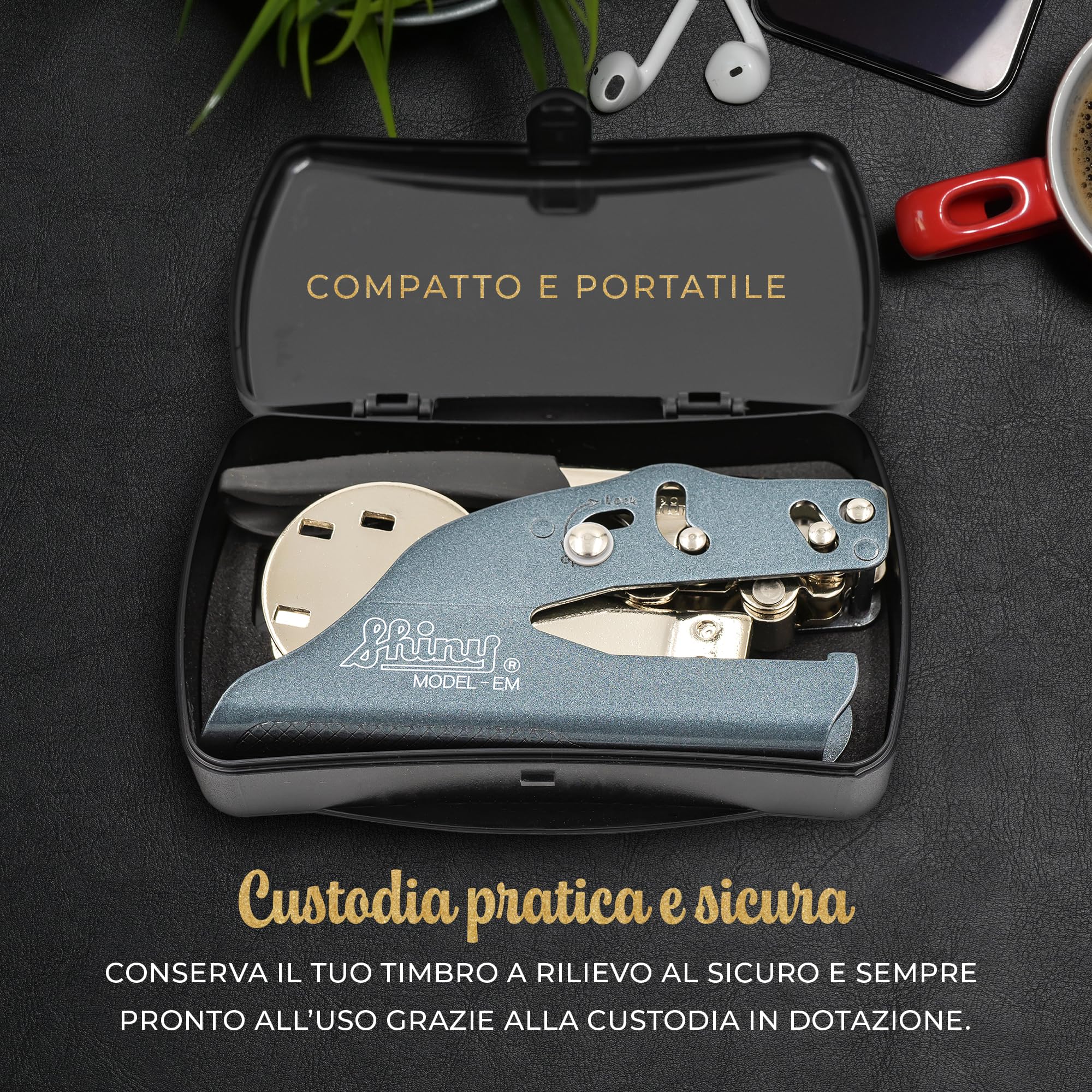 Timbri a rilievo individuali con design personalizzato - Pinze a rilievo personalizzate per carta, perfette per regali e marketing aziendale - Disponibili in esclusiva