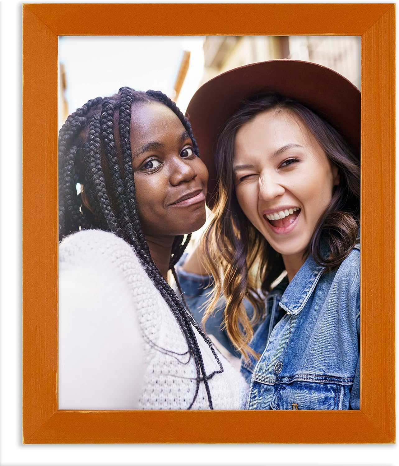 The Rusty Roof - Distressed Emily Burnt Orange - Solid Wood Picture Frame - 11x14