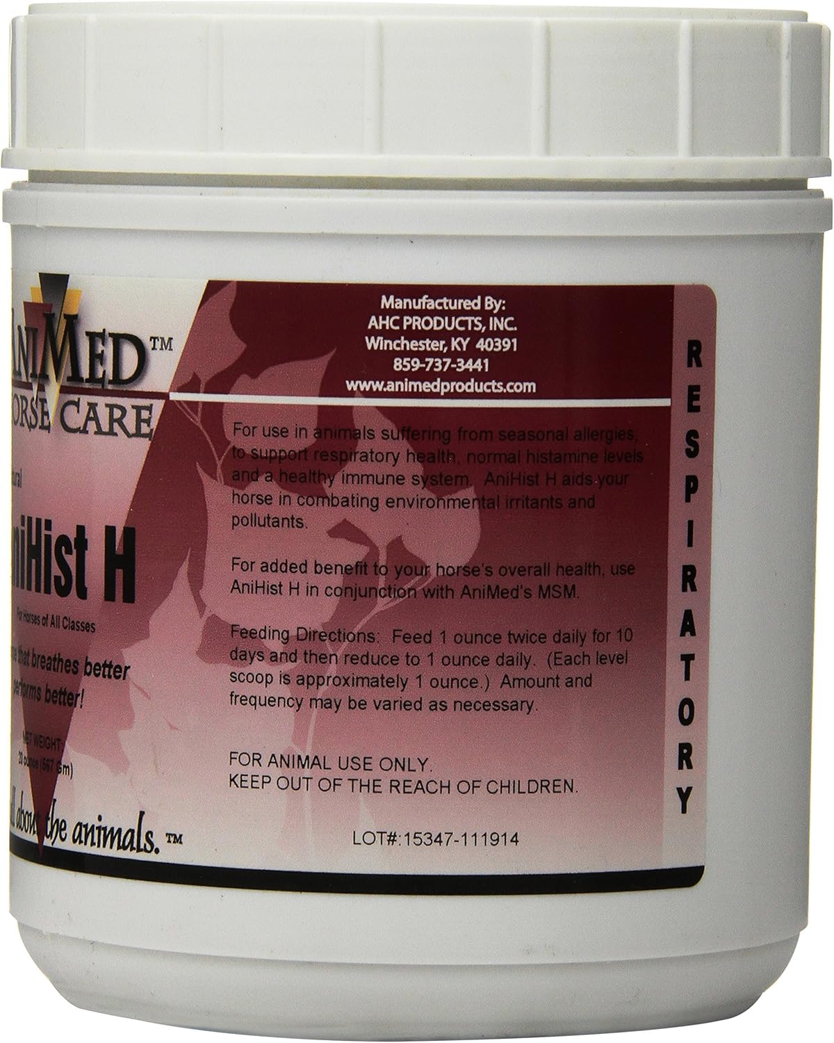 AniMed Anihist-H to Support Normal Histamine Levels in Horses, 20-Ounce