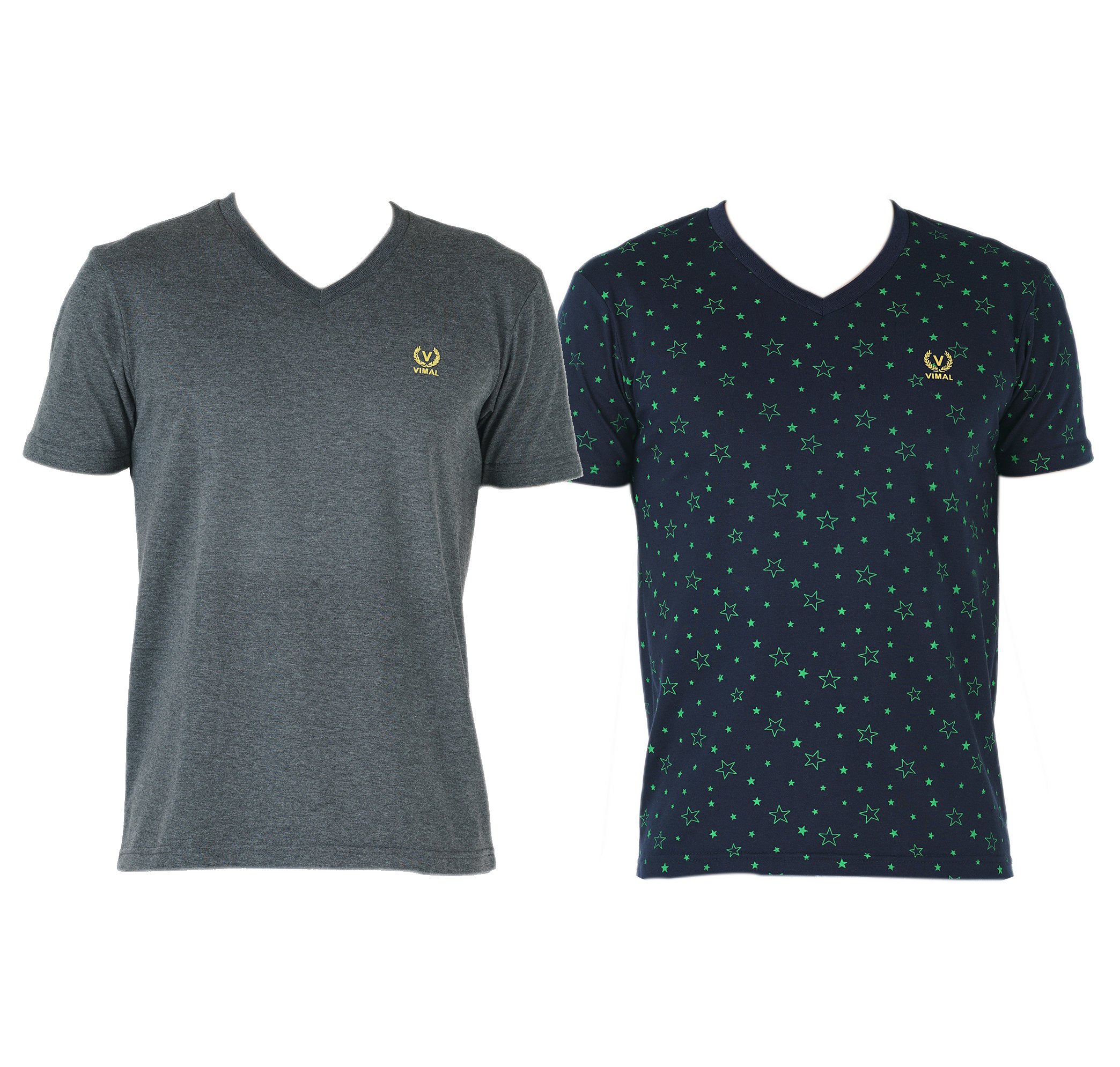 Mack Jonney Regular Fit Mens Tshirts(Pack of 2-MACK634169)-image-1