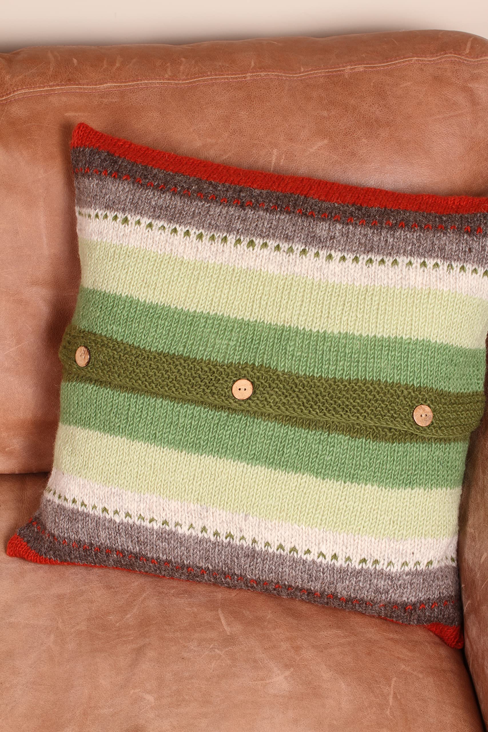 Pachamama Coperta in lana lavorata a mano per divano e letto, foderata