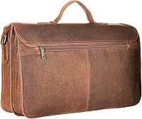 Vista 6 de Scully Aero Squadron Leather Front Flap Workbag Maletín para portátil Marrón